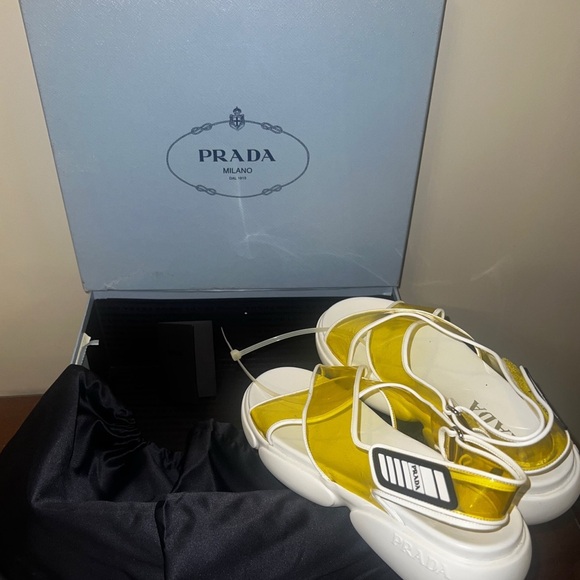 Prada Women's Yellow Sandals - Picture 3 of 3